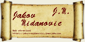 Jakov Midanović vizit kartica